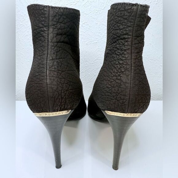 Burberry Leather Animal Print Black Boots, size 7 - Picture 5 of 8